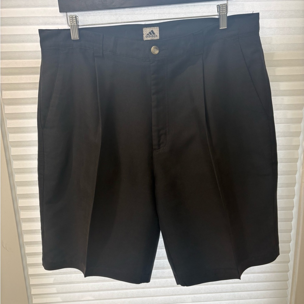 Adidas Men's Classic Black Flat Front Shorts